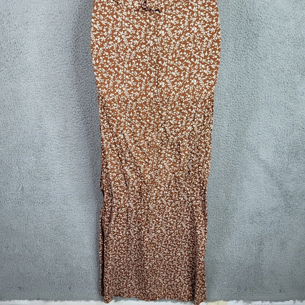 Flynn Skye Dreamy Women's brown white Floral Maxi Dress Size XS